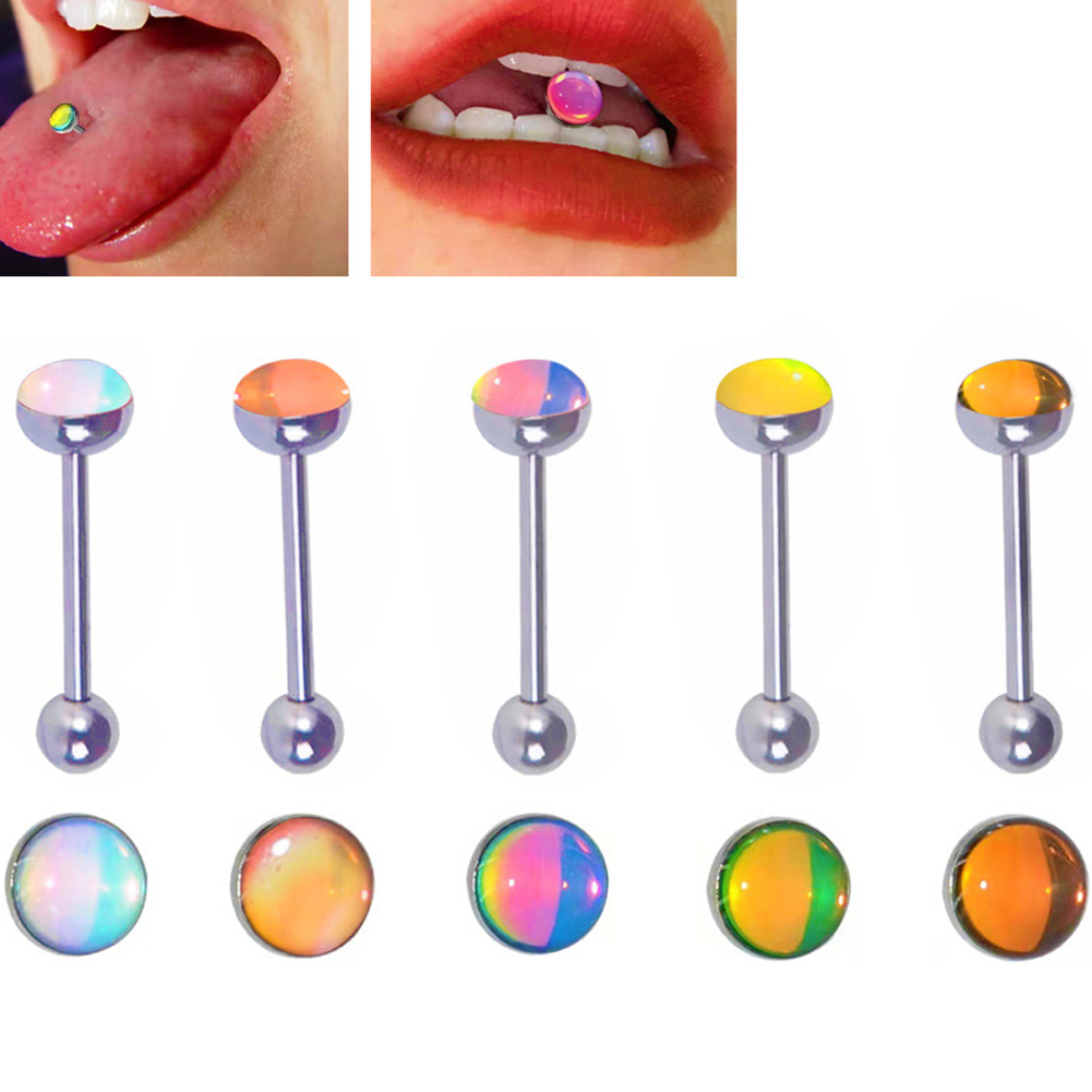 2Pcs Fashion Shiny Sexy Tongue Ring Stainless Stee..